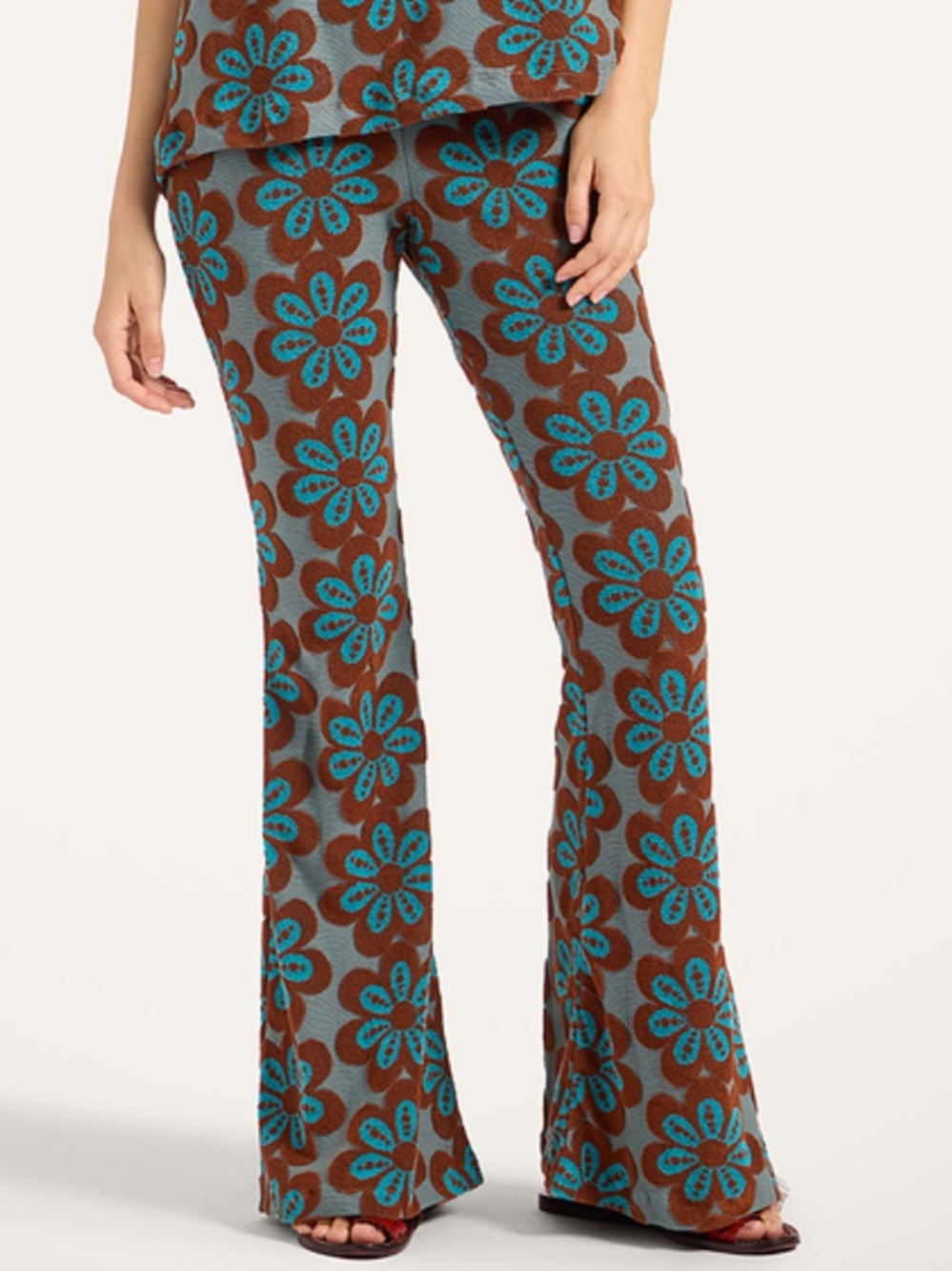 La Doublej New Meditation Terrycloth Pants Sz M Retro Vintage Disco 70s 60s